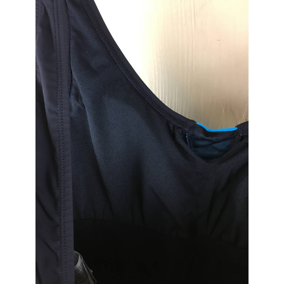 Slimming Swimsuit Womens 10 Tummy Control One Piece Swim Ruching Black Beach - Picture 6 of 9